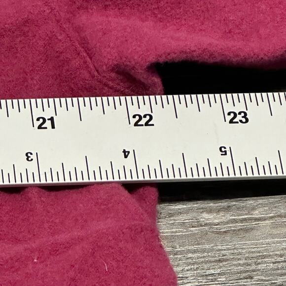 Eddie Bauer Bainbridge Flannel Vintage 90s Wine Red Men L Chamois Button Shirt - Picture 6 of 12